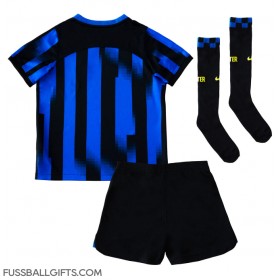 Inter Milan Fußballbekleidung Heimtrikot Kinder 2023-24 Kurzarm (+ kurze hosen)
